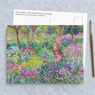 Claude Monet - Der Irisgarten in Giverny Postkarte