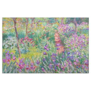 Claude Monet - Der Irisgarten in Giverny Stoff