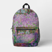 Claude Monet - Der Kunstgarten von Giverny Bedruckter Rucksack (Vorderseite)