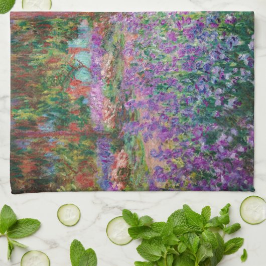 Claude Monet - Der Kunstgarten von Giverny Geschirrtuch (Gefaltet)