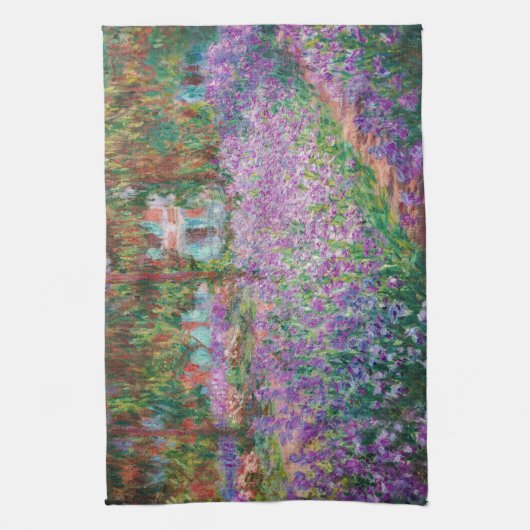 Claude Monet - Der Kunstgarten von Giverny Geschirrtuch (Vertikal)