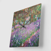 Claude Monet - Der Kunstgarten von Giverny Quadratische Wanduhr (Winkel)