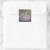 Claude Monet - Der Kunstgarten von Giverny Quadratischer Aufkleber (Tasche)