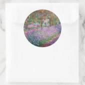 Claude Monet - Der Kunstgarten von Giverny Runder Aufkleber (Tasche)