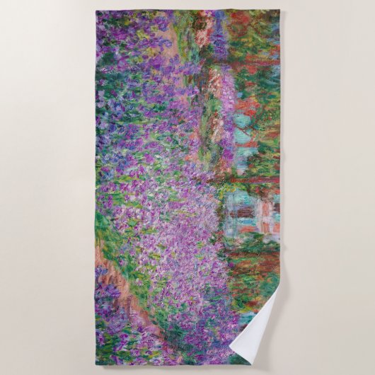 Claude Monet - Der Kunstgarten von Giverny Strandtuch (Vorderseite)
