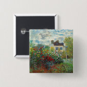 Claude Monet - Der Künstlergarten in Argenteuil Button (Vorne & Hinten)
