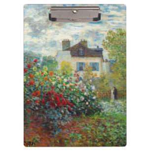 Claude Monet - Der Künstlergarten in Argenteuil Klemmbrett