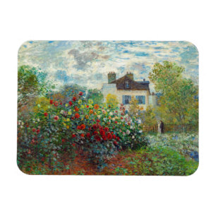 Claude Monet - Der Künstlergarten in Argenteuil Magnet