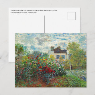 Claude Monet - Der Künstlergarten in Argenteuil Postkarte