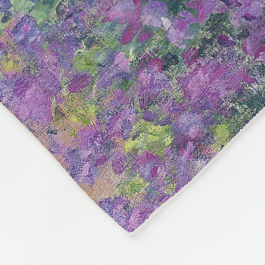 Claude Monet | Der Künstlergarten in Giverny Fleecedecke (Ecke)