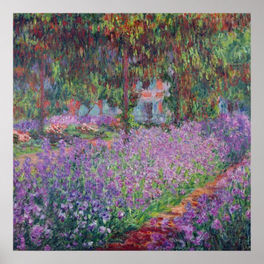 Claude Monet | Der Künstlergarten in Giverny Poster (Vorne)