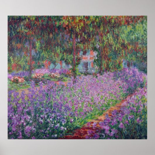 Claude Monet | Der Künstlergarten in Giverny Poster (Vorne)
