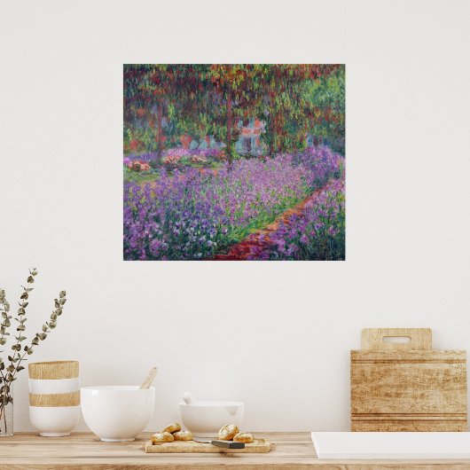 Claude Monet | Der Künstlergarten in Giverny Poster (Küche)