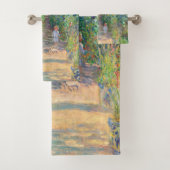 Claude Monet - Der Künstlergarten in Vetheuil Badhandtuch Set (Insitu)