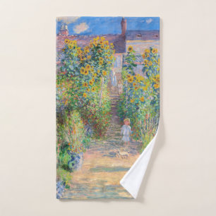 Claude Monet - Der Künstlergarten in Vetheuil Badhandtuch Set