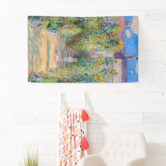 Claude Monet - Der Künstlergarten in Vetheuil Banner (Insitu)