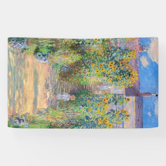 Claude Monet - Der Künstlergarten in Vetheuil Banner (Horizontal)
