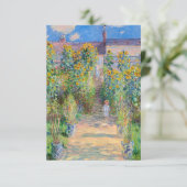 Claude Monet - Der Künstlergarten in Vetheuil Dankeskarte (Stehend Vorderseite)