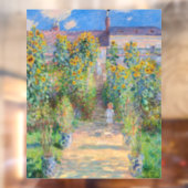 Claude Monet - Der Künstlergarten in Vetheuil Fensteraufkleber (Blatt 2)