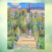 Claude Monet - Der Künstlergarten in Vetheuil Fensteraufkleber (Blatt 3)