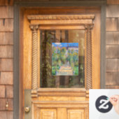 Claude Monet - Der Künstlergarten in Vetheuil Fensteraufkleber (Haustür)