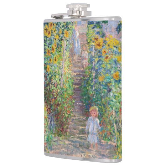 Claude Monet - Der Künstlergarten in Vetheuil Flachmann (Links)