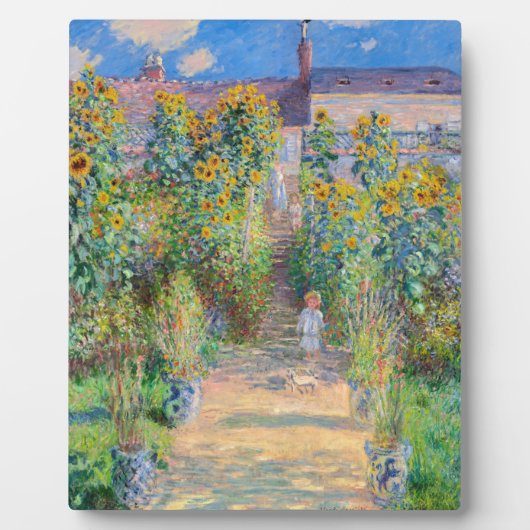 Claude Monet - Der Künstlergarten in Vetheuil Fotoplatte (Vorderseite)
