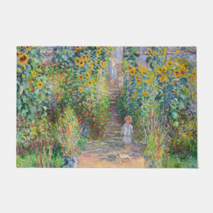 Claude Monet - Der Künstlergarten in Vetheuil Fußmatte