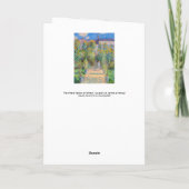 Claude Monet - Der Künstlergarten in Vetheuil Karte (Rückseite)