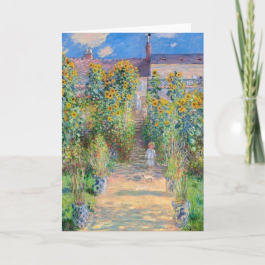 Claude Monet - Der Künstlergarten in Vetheuil Karte (Vorderseite)