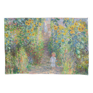 Claude Monet - Der Künstlergarten in Vetheuil Kissenbezug