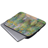 Claude Monet - Der Künstlergarten in Vetheuil Laptopschutzhülle (Vorne Knopf)