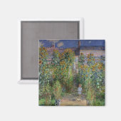 Claude Monet | Der Künstlergarten in Vetheuil Magnet (Vorderseite/Rückseite)