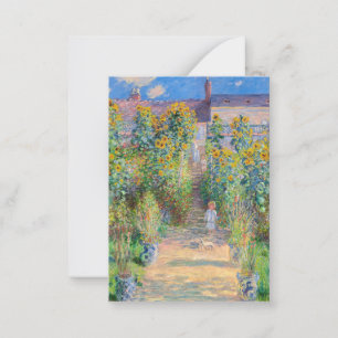 Claude Monet - Der Künstlergarten in Vetheuil Mitteilungskarte