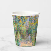 Claude Monet - Der Künstlergarten in Vetheuil Pappbecher (Rückseite)