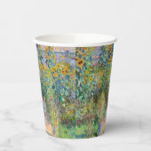 Claude Monet - Der Künstlergarten in Vetheuil Pappbecher (Links)