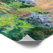 Claude Monet - Der Künstlergarten in Vetheuil Poster (Ecke)