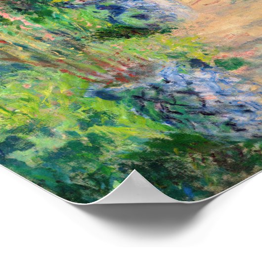 Claude Monet - Der Künstlergarten in Vetheuil Poster (Ecke)