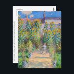 Claude Monet - Der Künstlergarten in Vetheuil Postkarte<br><div class="desc">Der Künstlergarten in Vetheuil / Le jardin de l'artiste a Vetheuil - Claude Monet,  Oil on Leinwand,  1881</div>