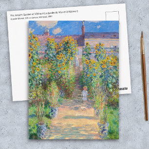 Claude Monet - Der Künstlergarten in Vetheuil Postkarte