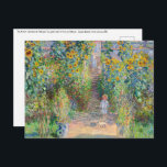 Claude Monet - Der Künstlergarten in Vetheuil Postkarte<br><div class="desc">Der Künstlergarten in Vetheuil / Le jardin de l'artiste a Vetheuil - Claude Monet,  Oil on Leinwand,  1881</div>