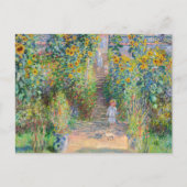 Claude Monet - Der Künstlergarten in Vetheuil Postkarte (Vorderseite)