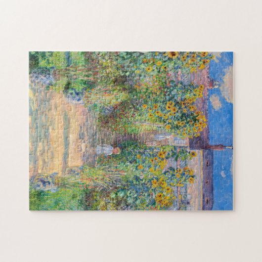 Claude Monet - Der Künstlergarten in Vetheuil Puzzle (Horizontal)