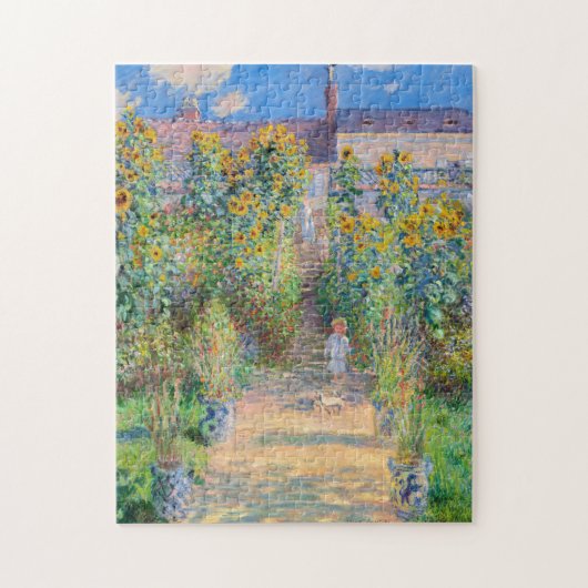 Claude Monet - Der Künstlergarten in Vetheuil Puzzle (Vertikal)