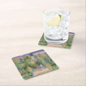 Claude Monet - Der Künstlergarten in Vetheuil Rechteckiger Pappuntersetzer (Vor Ort)