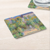 Claude Monet - Der Künstlergarten in Vetheuil Rechteckiger Pappuntersetzer (angewinkelt)