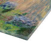 Claude Monet - Der Künstlergarten in Vetheuil Schneidebrett (Ecke)