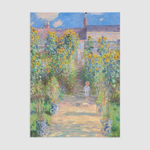 Claude Monet - Der Künstlergarten in Vetheuil Seidenpapier