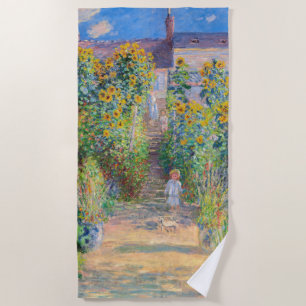 Claude Monet - Der Künstlergarten in Vetheuil Strandtuch