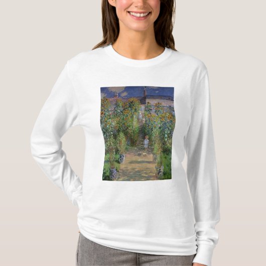 Claude Monet | Der Künstlergarten in Vetheuil T-Shirt (Vorderseite)